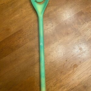 Vintage 80's Kool Aid Mixing Spoon Lime Green Color Changing Plastic 12" AS IS